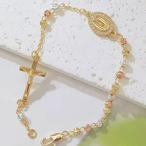 Women’s Religious Rosary Bracelet - Tarnish-Resistant, Hypoallergenic Fashion Costume Jewelry Bracelet