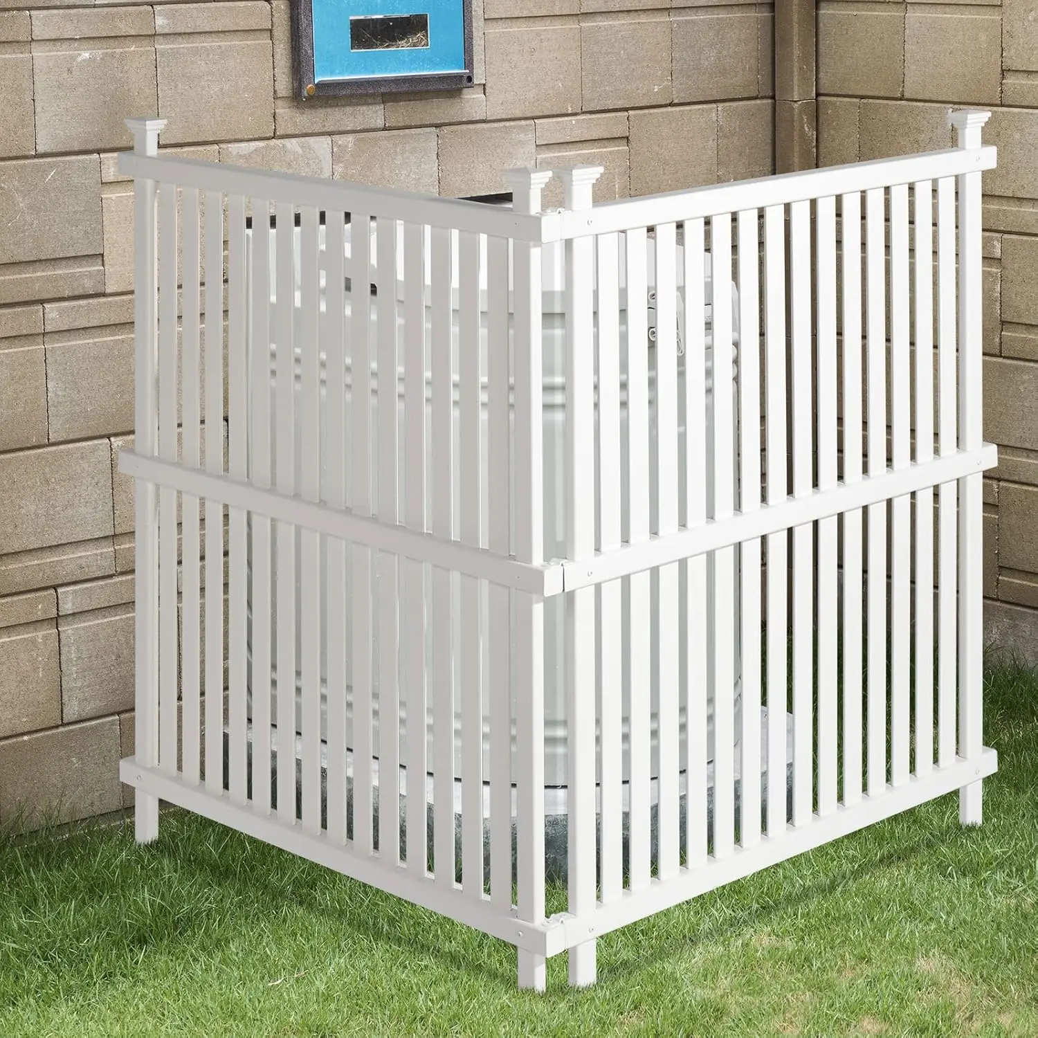 Vinyl Fence Panels 2 Pack Outdoor Picket Privacy Screen Fence, 2PCS White PVC Fence Panel, 48" H X 36" W Vinyl Fence Panels 2 Pack Outdoor Picket Privacy Screen Fence, 2PCS White PVC Fence Panel, 48" H X 36" W