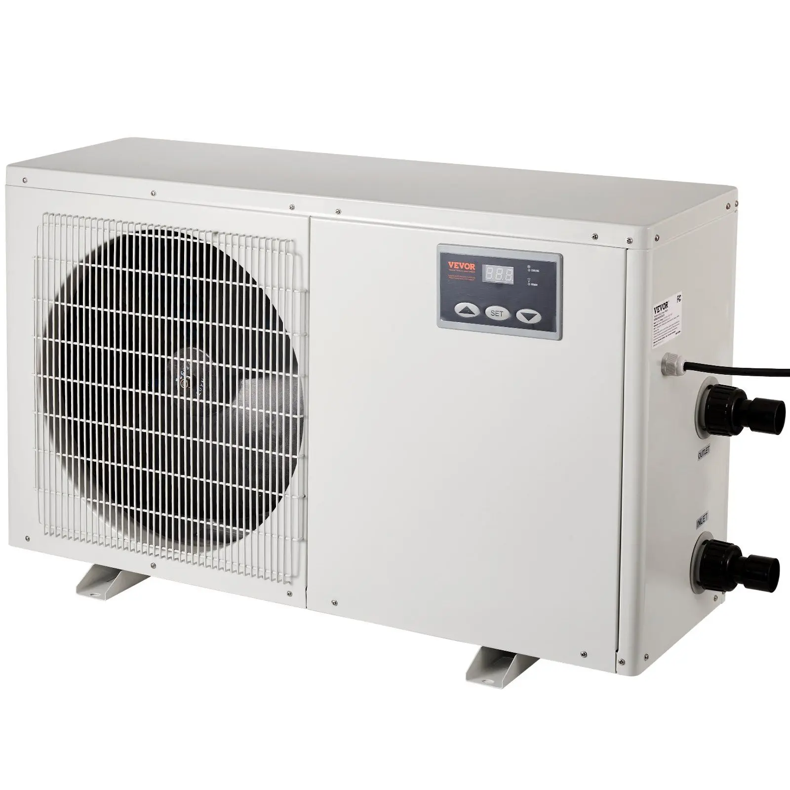 VEVOR Aquarium Chiller, 1.5 HP Energy-Saving Freon-Free Compressor, 500 Gal/1892 L Fish Tank Cooling System for Commercial Aquariums, Hydroponic Systems, Circulating Refrigeration