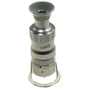 iGaging 100x Lens LED Measuring Microscope with Adjustable Stand, Comfortable Rubber Eyepiece