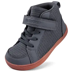 WateLves Toddler Little Kids Wide Barefoot Shoes Boys Girls Winter High Top Minimalist Sneakers Boots Walking Shoes for Indoor Outdoor | Naturally Splay | Flexible Fit