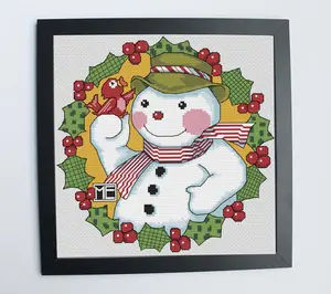 Spot Colors Snowman Counted Cross Stitch Kit