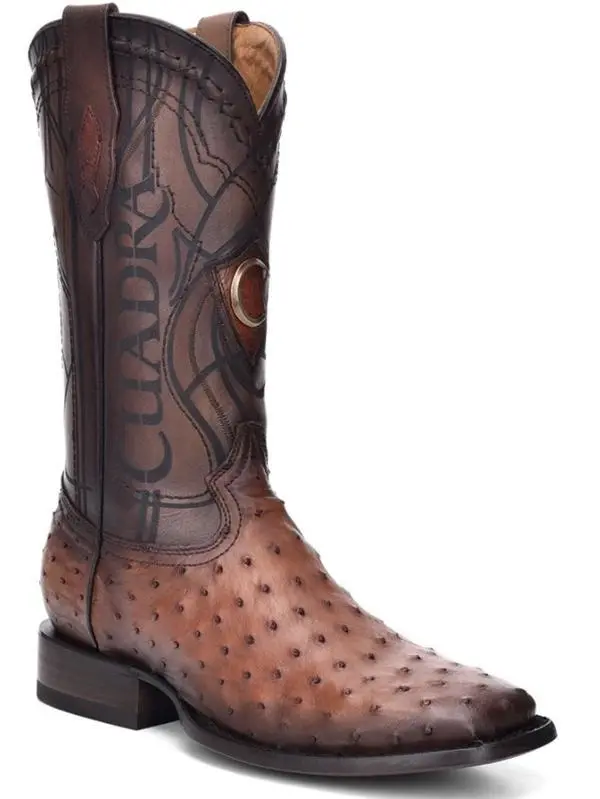 CUADRA MENS COWBOY OSTRICH BOOTS MORONI CASTANO