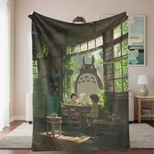 Forest Spirit Flannel Blanket， Cozy Cottage Vintage Print， Soft Warm Breathable Durable Throw， Perfect for Bedroom Living Room Reading Nook Lounge Gift Home Décor Relaxing Moments