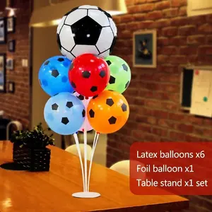 2026 Football Themed Decorative Balloon Table Stands, Store Scene Atmosphere Decoration Balloon Set