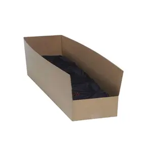 212 MAIN C-Flute Corrugated Warehouse Rack Bins Organizer, 10-Pack 10x42x10 in. 200 ECT-32 Kraft Storage Boxes for Home Organization
