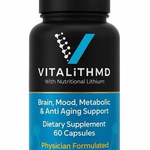 VitaLithMD with Nutritional Lithium - Brain Mood Metabolic & Anti Aging Support - 60 Capsules - Physician Formulated Dietary Supplement