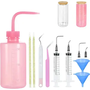 13 count Snow Globe Tumbler DIY Kit Supplies for Snow Globe, Snowglobe Tumbler DIY Tool (Cups are NOT Included)