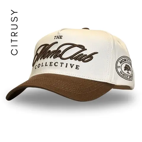 MOM CLUB TRUCKER HAT - CREAM/BROWN