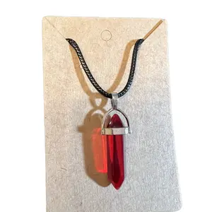 Crystal Style Necklace for Women - Beautiful Design (Red)