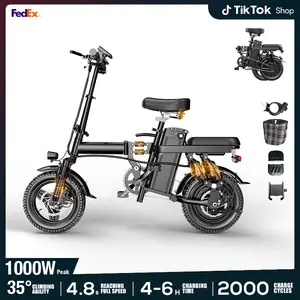 Electric Folding Ebike with Black Technology - 500W Motor, 48V 15Ah Battery, 14-Level Shock Absorption, 80Km Range, Dual Disc Brakes, UL2849 Certified for Outdoor Sports & Leisure Cycling, Ebikes