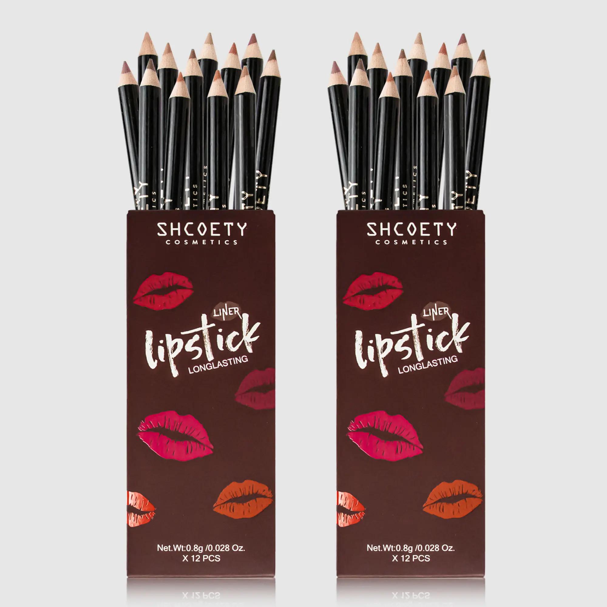 12 Color Lip Pencil Matte Lip Liner PencilSmooth Color lipstick Pen Durable PigmentLip Makeup Cosmetics,Valentine's Day Gift,Makeup Products,Lip Stain, Lip Crayon, Lipliner Eyeliner Lightweight freckle pen