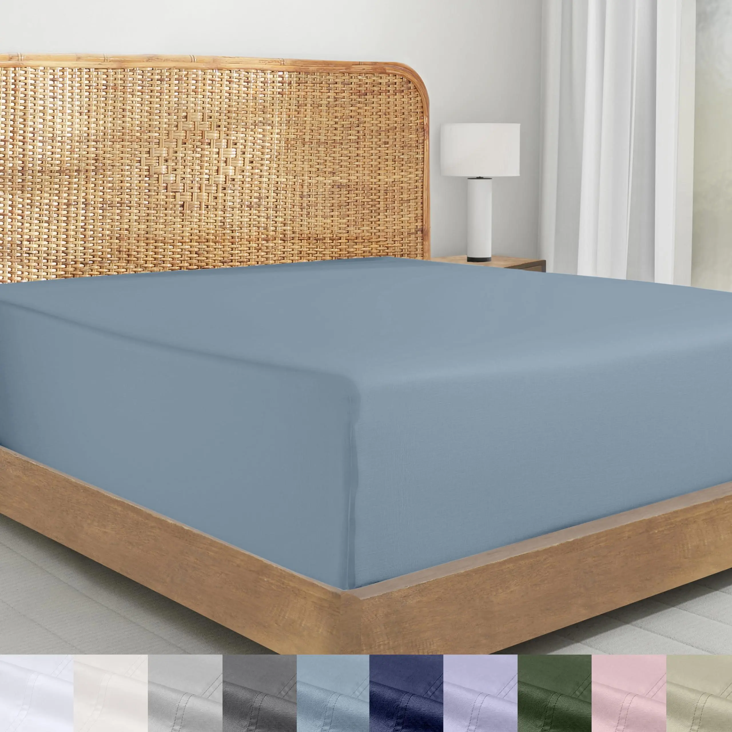 Fitted Sheet Only, GOTS Certified 100% Organic Cotton Percale, Cool & Crisp, Deep Pocket