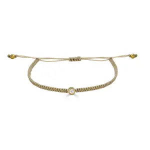 Lab Grown Diamond Adjustable String Bracelet 0.10ctw in Support of Charity Water