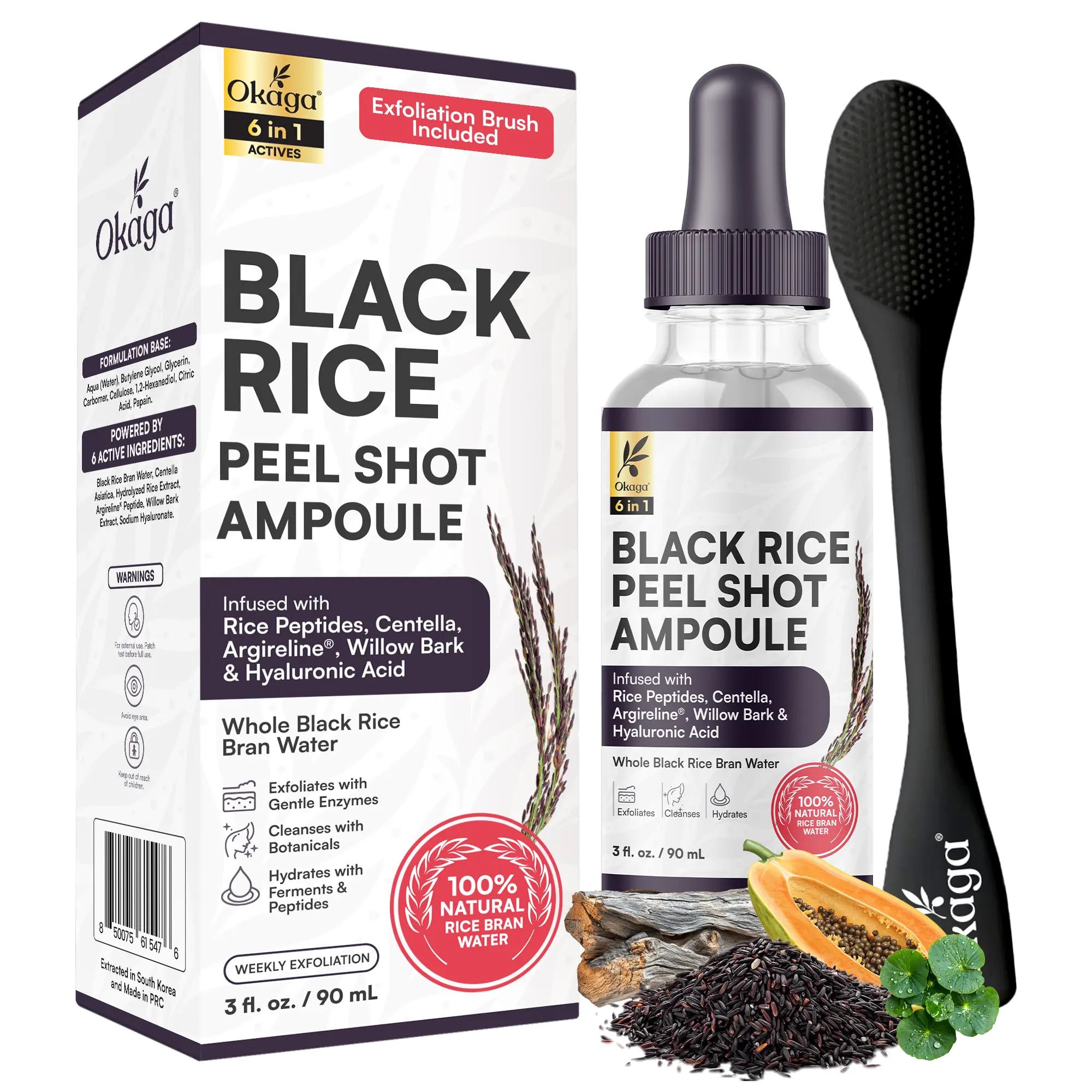 Black Rice Peel Shot - w/ Exfoliating Brush