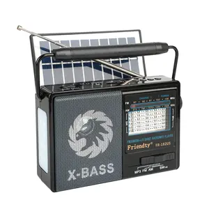 Portable Multifunctional Radio Supporting Fm Am Sw, Solar and Battery Powered, TF Card and USB Playback, Compact Design for Outdoor and Home Use