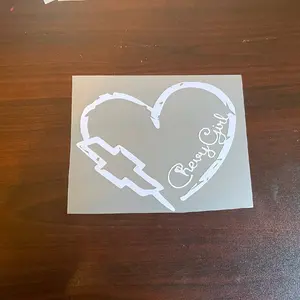 Chevy Girl Decal - Heart Shaped Emblem Sticker