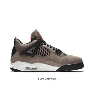 Earthy brown suede high top basketball sneakers black hollow frame air cushioned casual street trainers