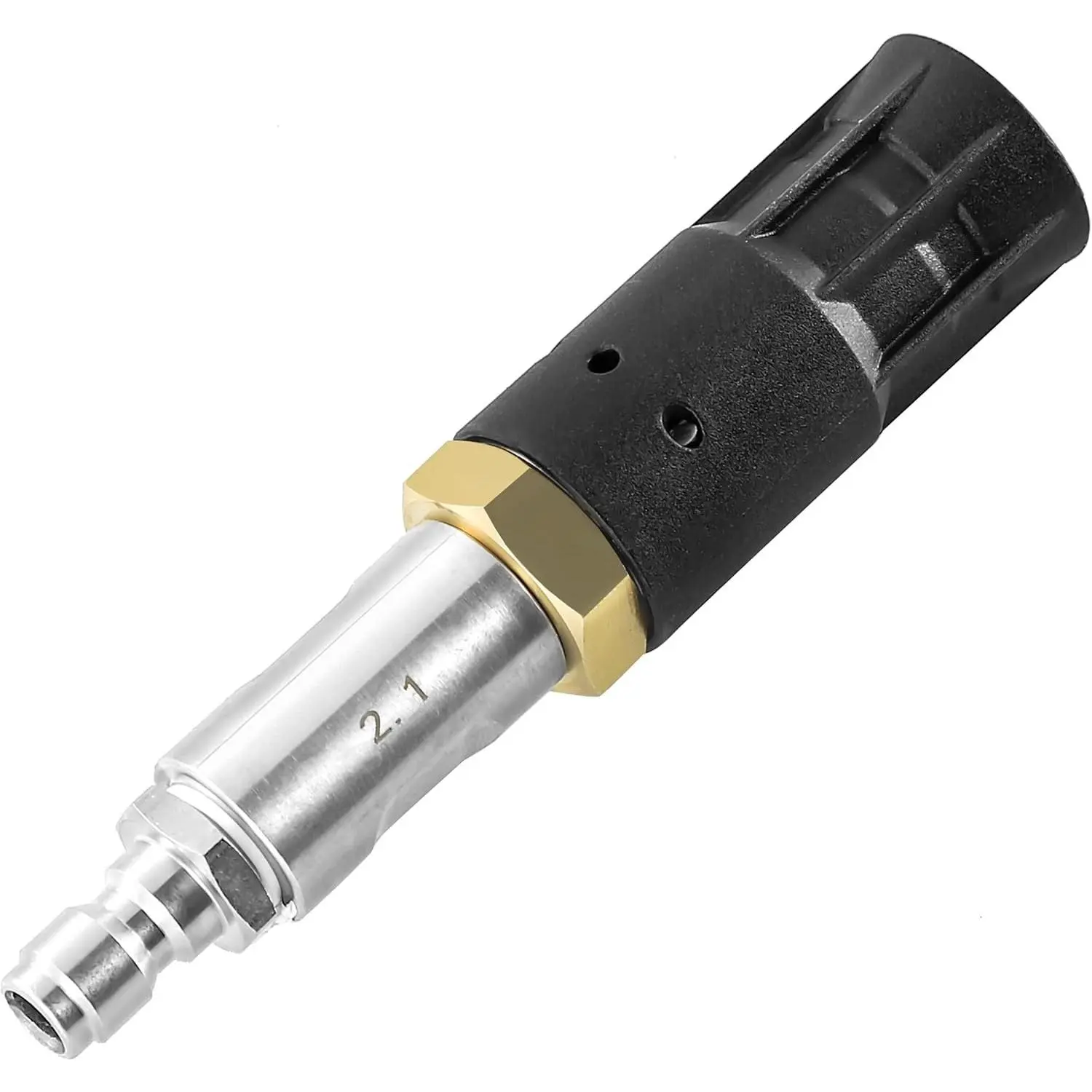 Downstream Soft Wash Nozzle, Adjustable  Washer Long Range Nozzle with 1/4 Inch Quick Connect Plug, 7-12 GPM