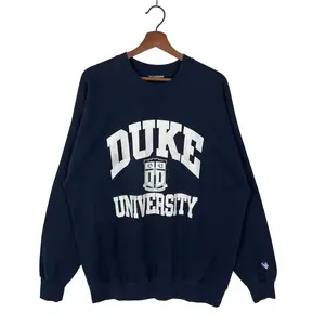 Vintage 90s Duke University Sweatshirt Big Logo Duke University Blue Devil Crewneck