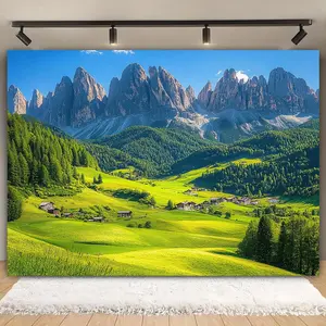 A 2D Photo Booth Prop Featuring a Banner of The European Alps, Suitable for Weddings, Birthdays, Anniversaries, Bridal Showers, And Photography Props, Does Not Require a Power Source
