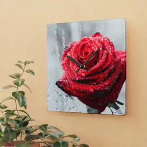 Unique Funny Acrylic Wall Clock | Beautiful Rose Clock | Unique Design Clock | Modern Wall Clocks | Gift for Her | Anniversary gift