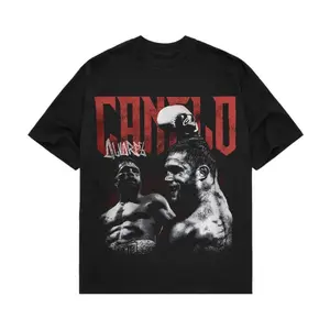 Canelo Alvarez Tee Boxing T-shirt UFC MMA Shirt Gym Wear Gift for Fighters Sports Apparel Unisex Cotton Graphic Tee Fight Night Streetwear Casual Training Outfit Retro Boxing Fan Shirt Vintage Sportswear Edition for Men Women