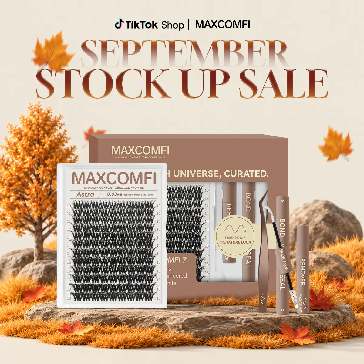 MaxComfi Astra Russian Lash Clusters - DIY Eyelash Extensions with a Soft Thin Band for a Natural, Voluminous Look, Long-Lasting and Waterproof, Russian Lashes, Cluster Lashes,back to school