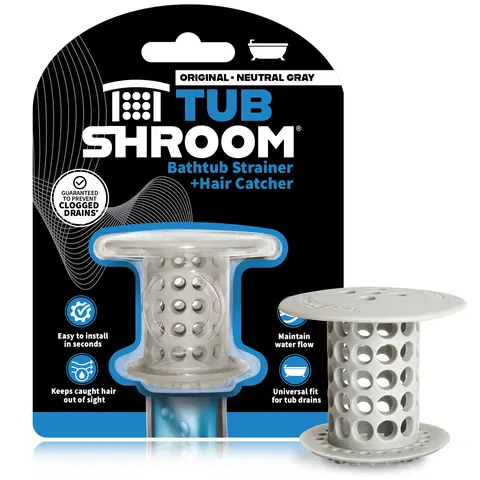 TubShroom Tub Hair Catcher Drain Protector for Bathtub Shower Pet Wipe Bathroom Organizer Bathroom Accessory