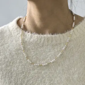 4-5mm Pearl Chain Necklace | Natural Freshwater Pearl