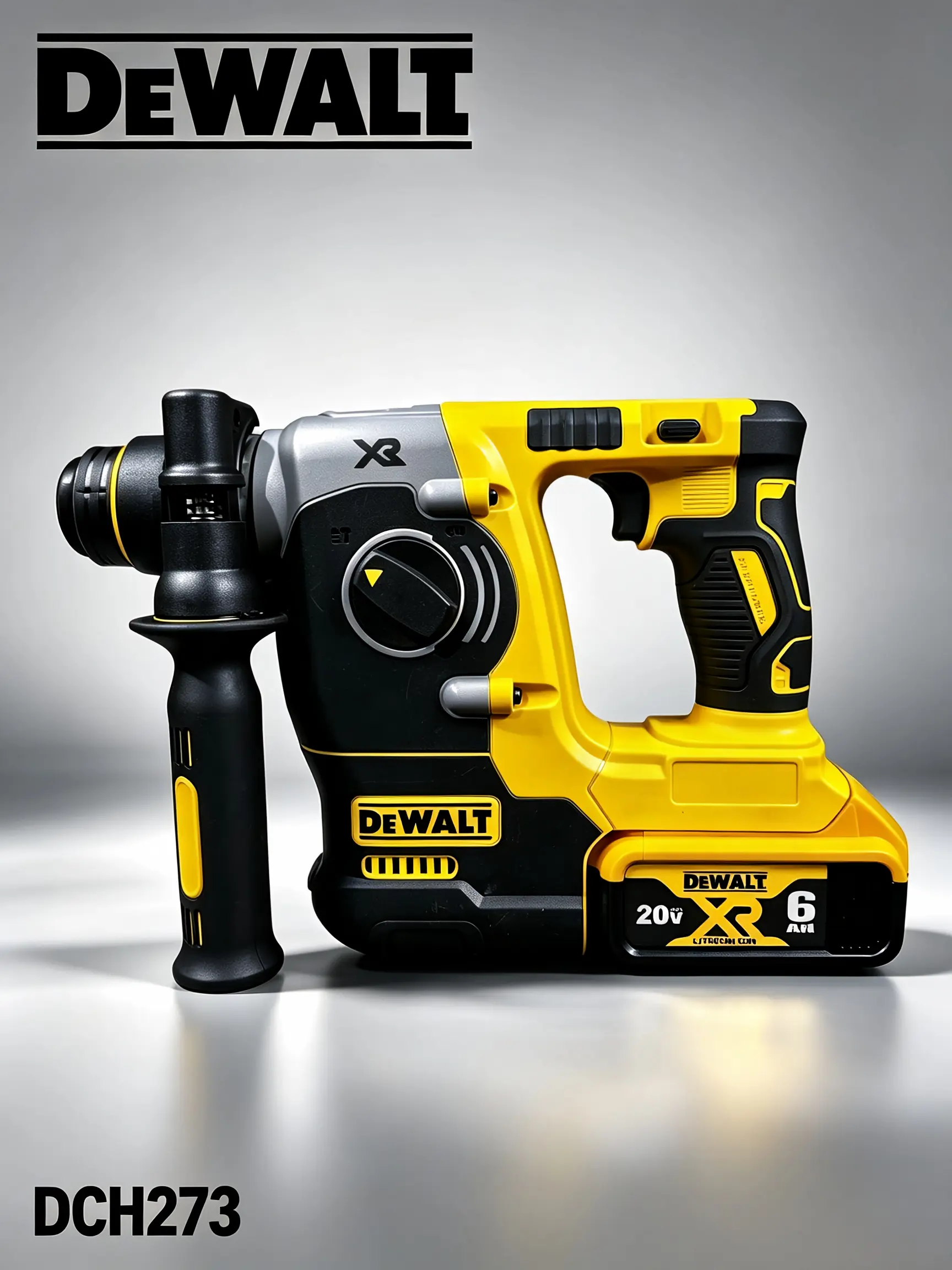 DW 273 Brushless Rotary Hammer - SDS-Plus Cordless Hammer Drill for Concrete Drilling, Wall Chiseling, Building Construction Power Tool remover