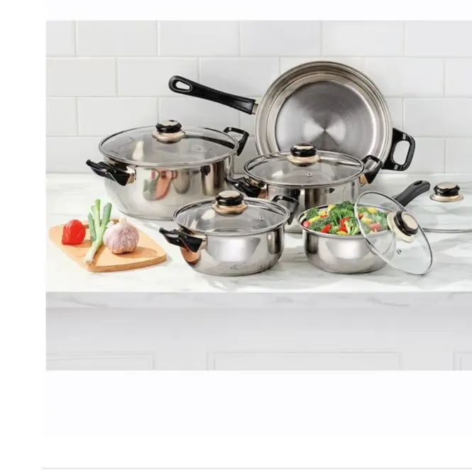 10-Piece Stainless Steel Cookware Set 10-Piece Stainless Steel Cookware Set