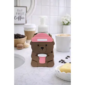 Barista Bear Foaming Soap Holder – Cute Coffee Lover Counter Decor