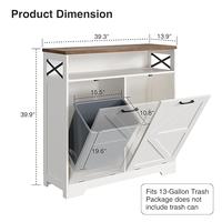 White-2 x13 Gallons(Can hold two trash cans)