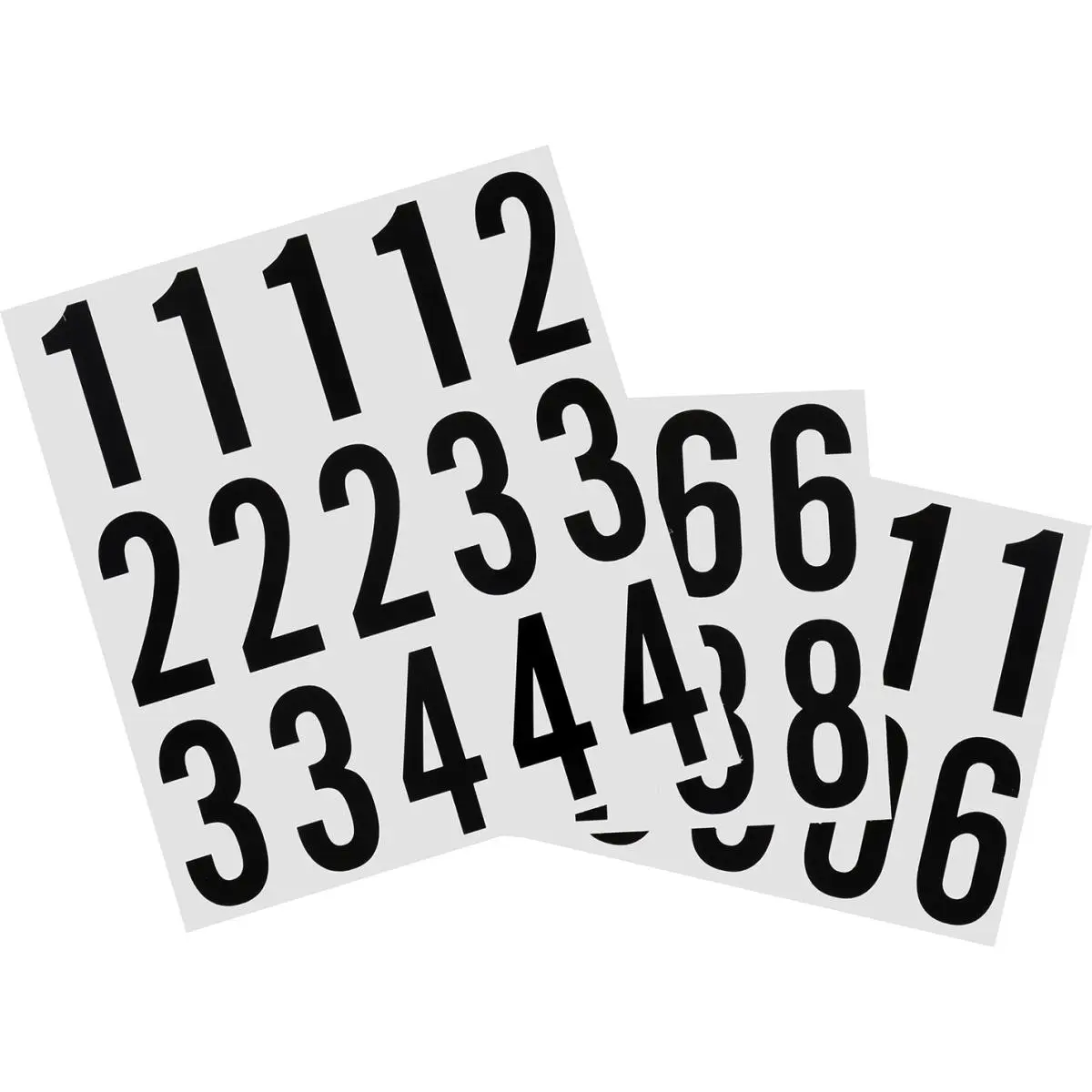 Hillman Group 848645 Self-Adhesive Mylar Numbers - 2 in. Square Cut, 6-Piece, Outdoor Use for Mailboxes & Emergency Workers, Helps Make Address More Visible