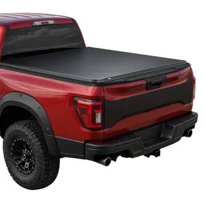 fathersdaygift VEVOR Soft Roll-Up Truck Bed Tonneau Cover, Compatible with 2017-2025 Honda Ridgeline, Fits 5 ft (5 ft 4 in/64 in) Bed, Triple-Layer Heavy-Duty PVC Tonneau Cover with Three Aluminum Alloy Support Bars