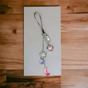 Junbee Studio Handmade Flower Star Moon Metal Phone Charm
