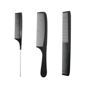 3 PCS Hairdressing Combs Set Heat-Resistant Hair Comb Set Rat Tail Comb Double Tooth Comb Fine Tooth Comb for Women and Man