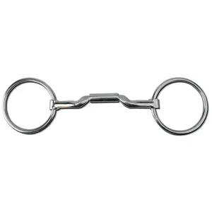 Myler MB 06 Mullen Low Port Barrel Loose Ring 5" Snaffle Bit - 14mm Sweet Iron with Copper Inlay - Dressage Legal
