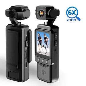 USB-Rechargeable 360° Rotatable Video Camera, 1080P Anti-Shake Action Camera for Video and Vlogging, Handheld Streaming Camera Recorder