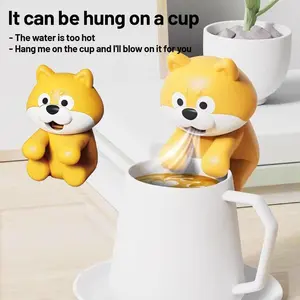 Puppy Portable Clip on Fan, Cooling Breeze for Food Soup Cups with Usb Connector Abs Build Compact Mini Personal Unit Quiet Airflow Strong Grip Clamp Design Size Ideal for Desk Outdoor