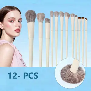 12-Piece Makeup Brush Set, Includes Foundation, Concealer, Blush, Eyeshadow, Kabuki Brushes, Perfect for Beginners and Experts, Fashionable Beauty Tools