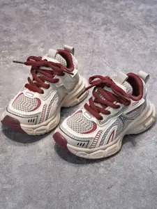 Sporty Colorblock Lace Up Running Shoes, Casual Breathable Comfortable Sports Shoes, Sports Athletic Shoes, Non-slip Sneakers for Boys & Girls for Outdoor Activities