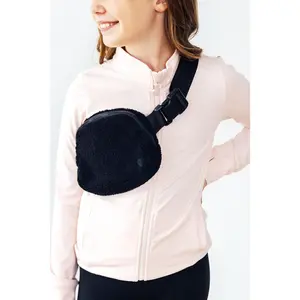 Black Fleece Belt Bag