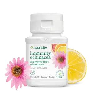 Nutrilite Echinacea Immune Support Tablets 120 Count Herbal Supplement for Daily Wellness Routine Plant-Based Antioxidant Support - Edible, Healthcare