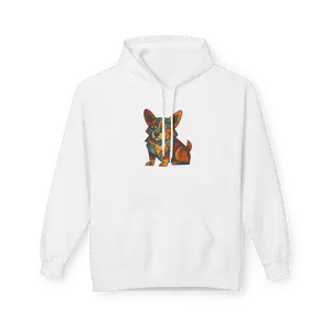 Corgi Cubism Hoodie - Colorful Geometric Dog Pullover