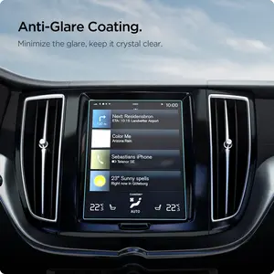 Volvo Xc40/60/90&s60/90&v60 Navigation Tempered Glass Film, Protective Screen Protector for Volvo Cars, Durable and Shatterproof Car Accessory, Cover, Protection