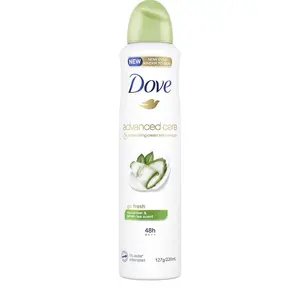 (Pack of 4) Dove Spray Advanced Care Antiperspirant Aerosol Deodorant Go Fresh Cucumber & Green Tea 220mL