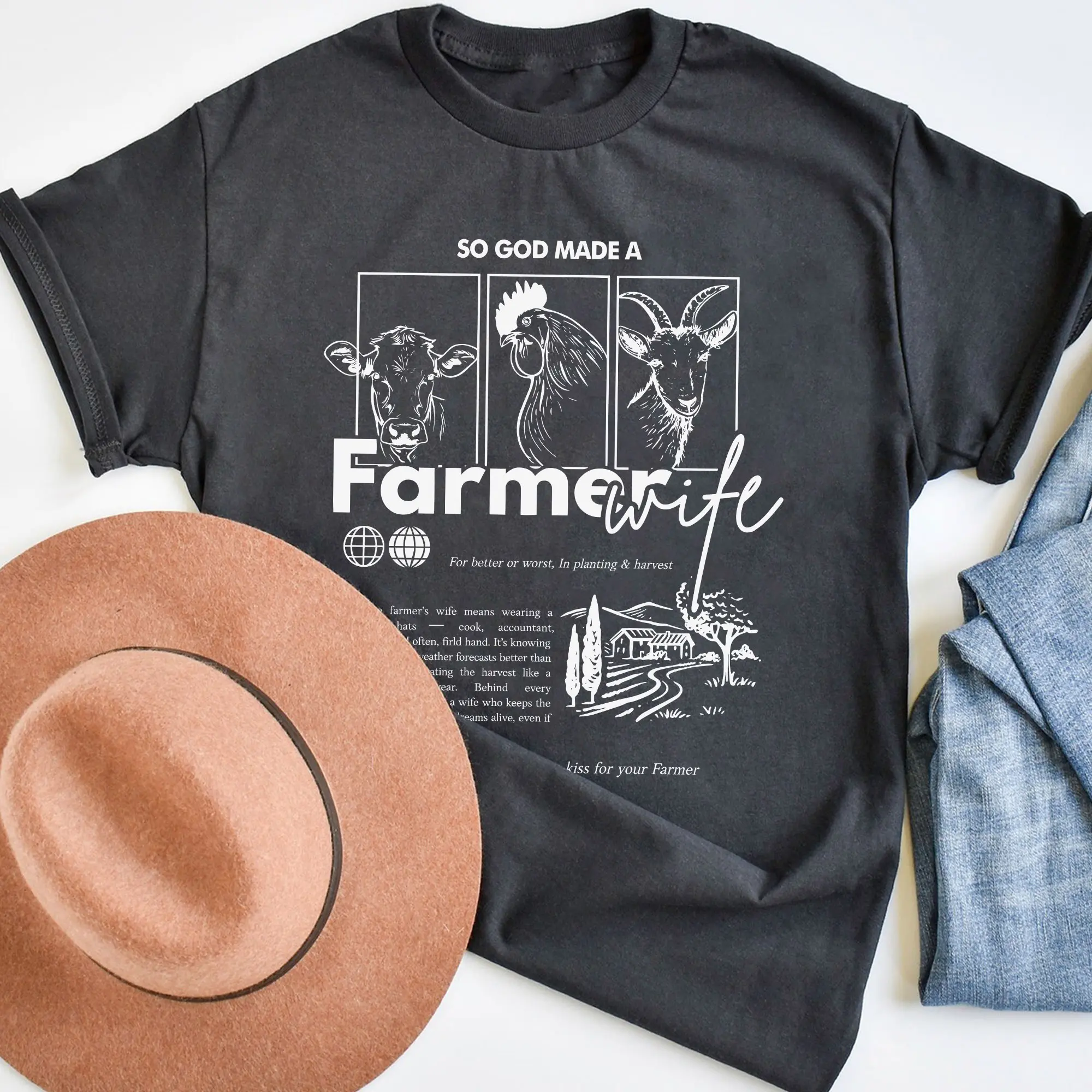 So God made a farmer wife Shirt, farmer wife gifts, support your local, agriculture shirt, farmers wife, dibs on the farmer