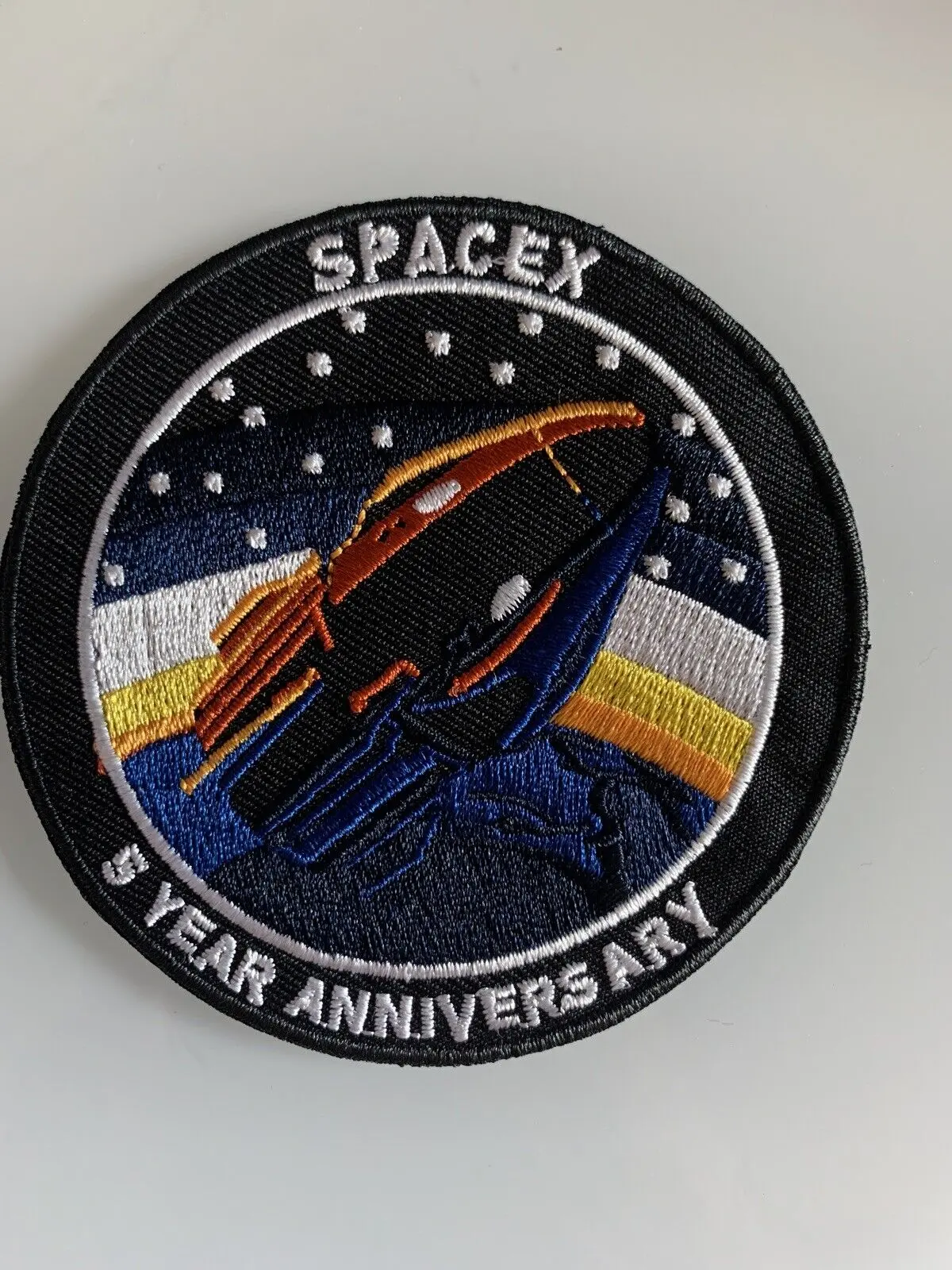 SpaceX Dragon 5 Year Anniversary Commemorative Space Flight Patch 3.5 Iron Sew